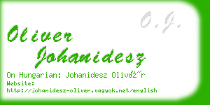 oliver johanidesz business card